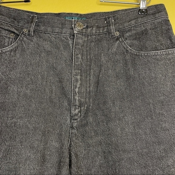 Lauren Ralph Lauren Black Charcoal Gray Straight Leg Jeans - Picture 2 of 7
